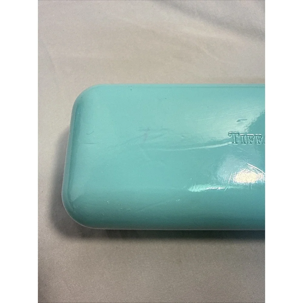 Authentic Tiffany & Co. Hard Clamshell Eyeglass Sunglasses Case Only Blue